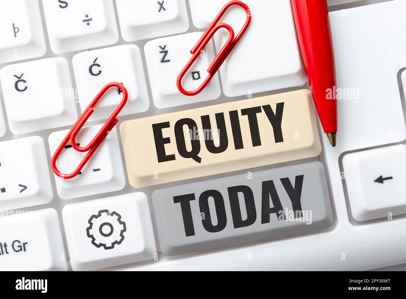 Inspiration showing sign Equity. Word Written on quality of being fair and impartial race free One hand Unity Stock Photo