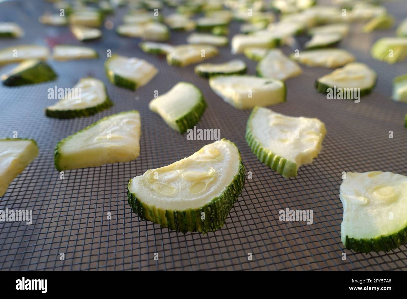 drying zucchini, drying vegetables in the sun, dried zucchini, drying