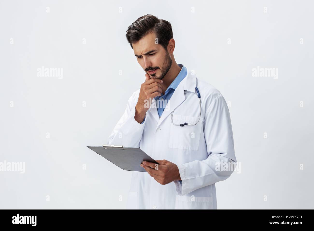 Angry pointing doctor young man hi-res stock photography and images - Alamy