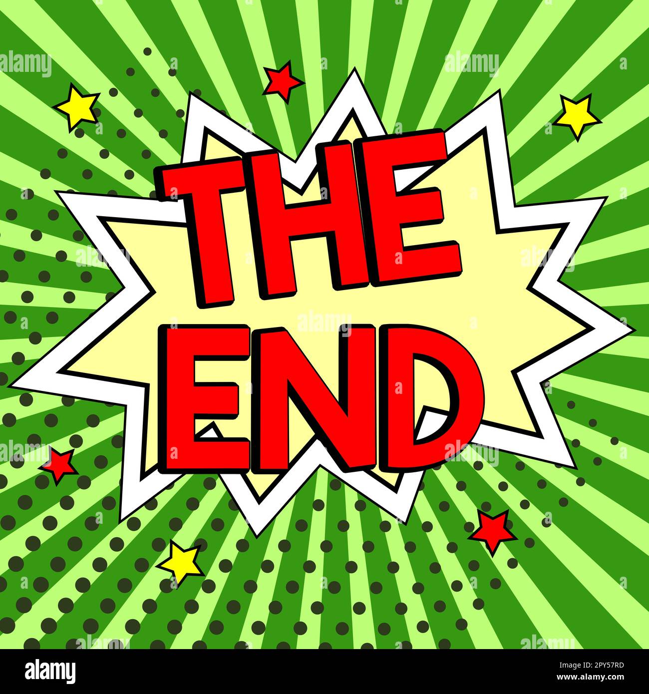 Hand writing sign The End. Conceptual photo Final part of play relationship event movie act Finish Conclusion Stock Photo