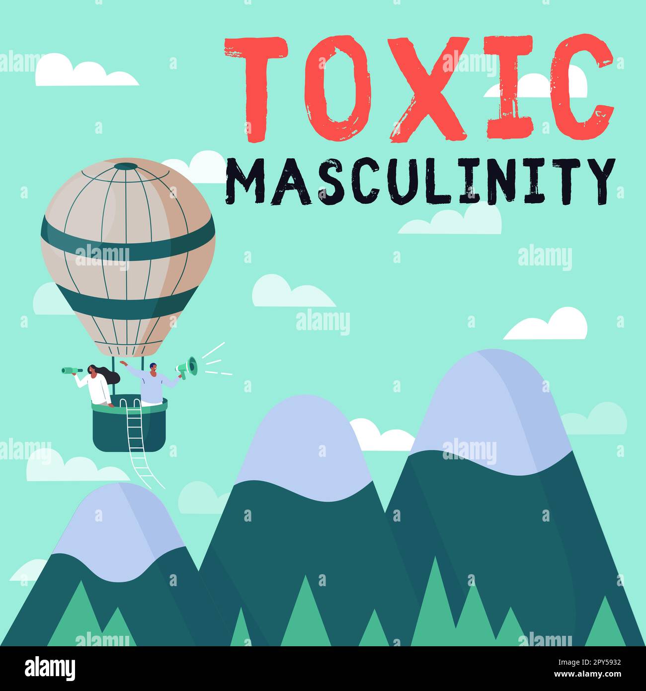 Conceptual caption Toxic Masculinity. Business idea describes narrow ...