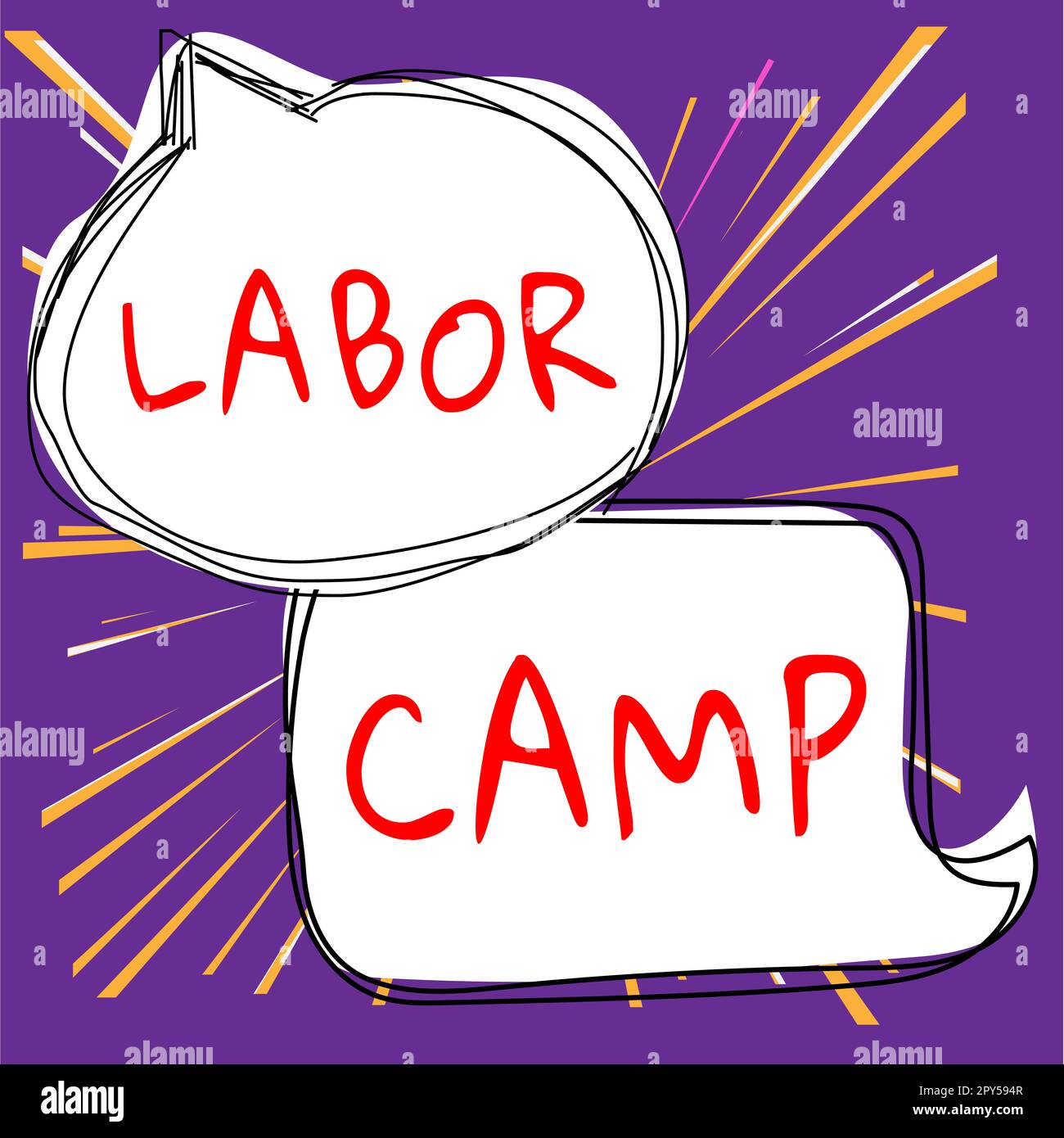 Handwriting text Labor Camp. Internet Concept a penal colony where forced labor is performed Stock Photo