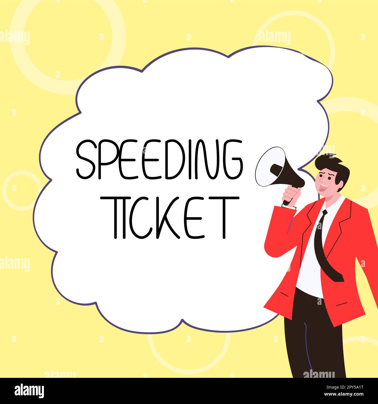 Hand writing sign Speeding Ticket. Internet Concept psychological test for the maximum speed of performing a task Stock Photo