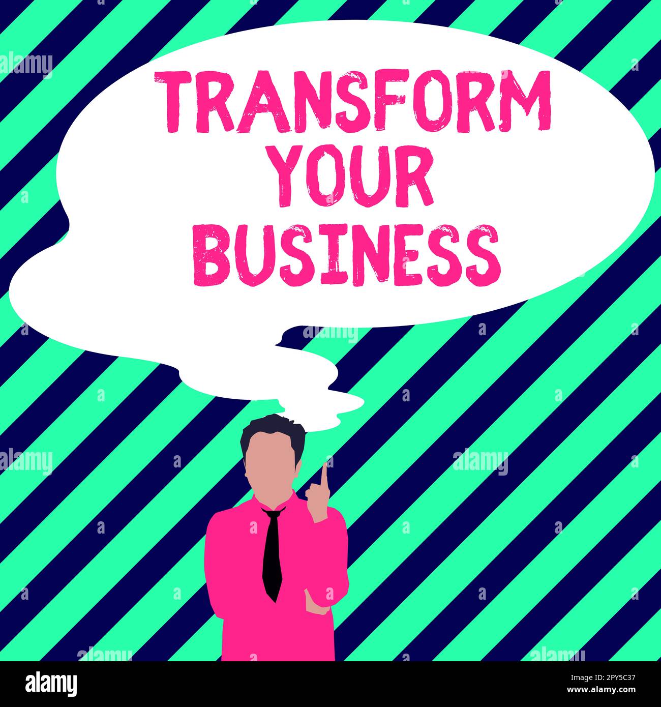 Conceptual caption Transform Your Business. Business concept Modify energy on innovation and sustainable growth Stock Photo
