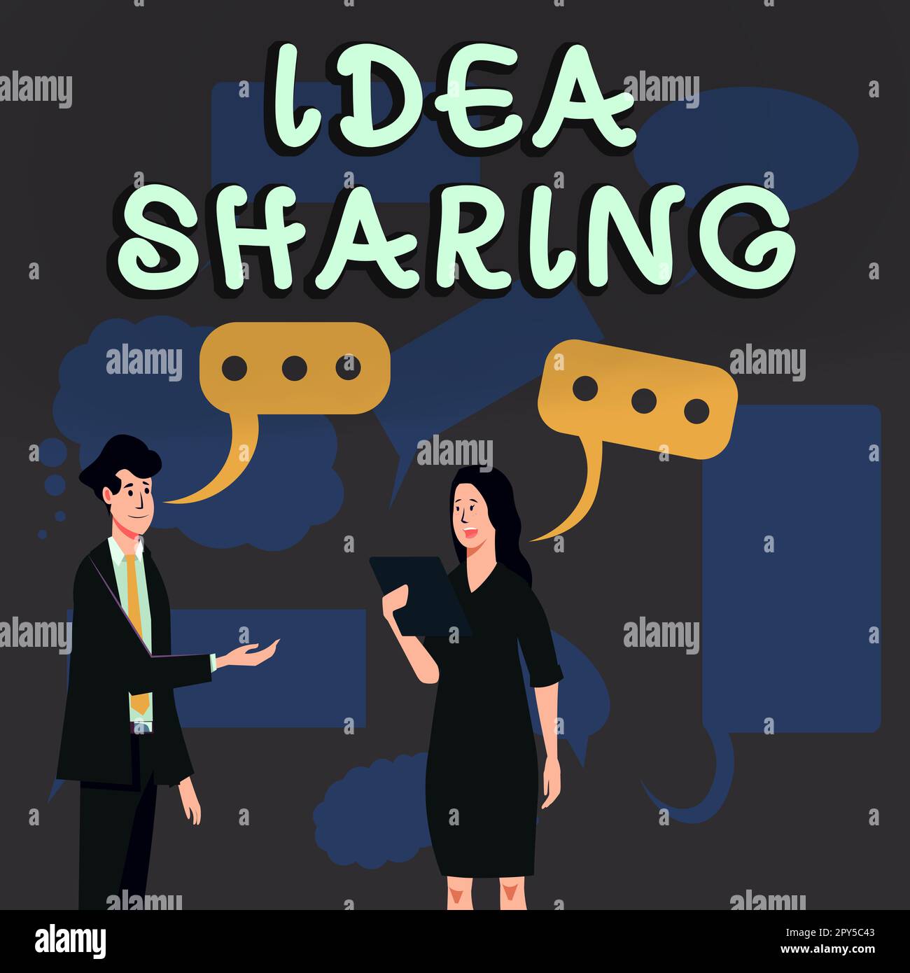 Conceptual display Idea Sharing. Business concept Startup launch innovation product, creative thinking Stock Photo