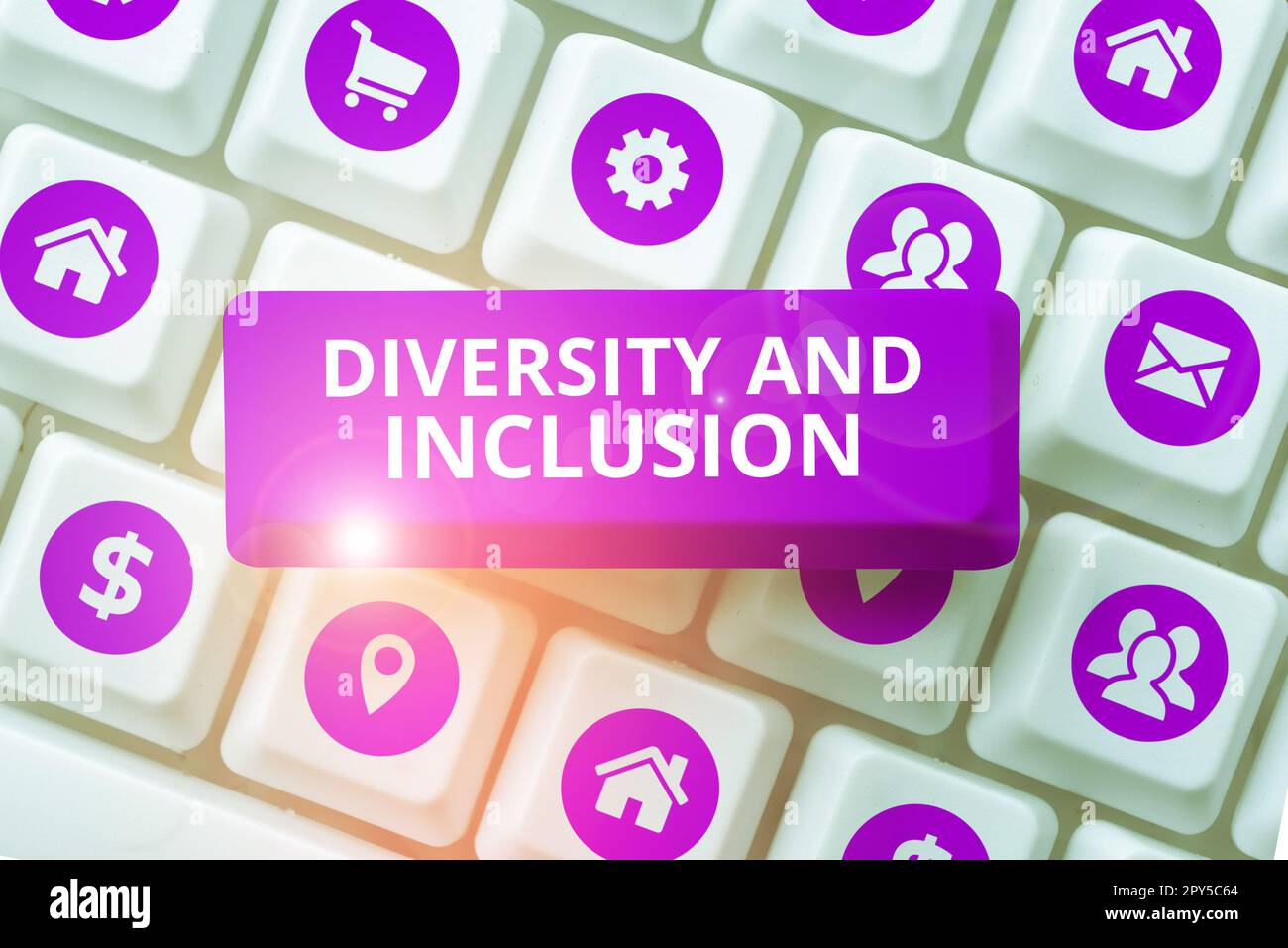 Hand writing sign Diversity And Inclusion. Internet Concept range human difference includes race ethnicity gender Stock Photo