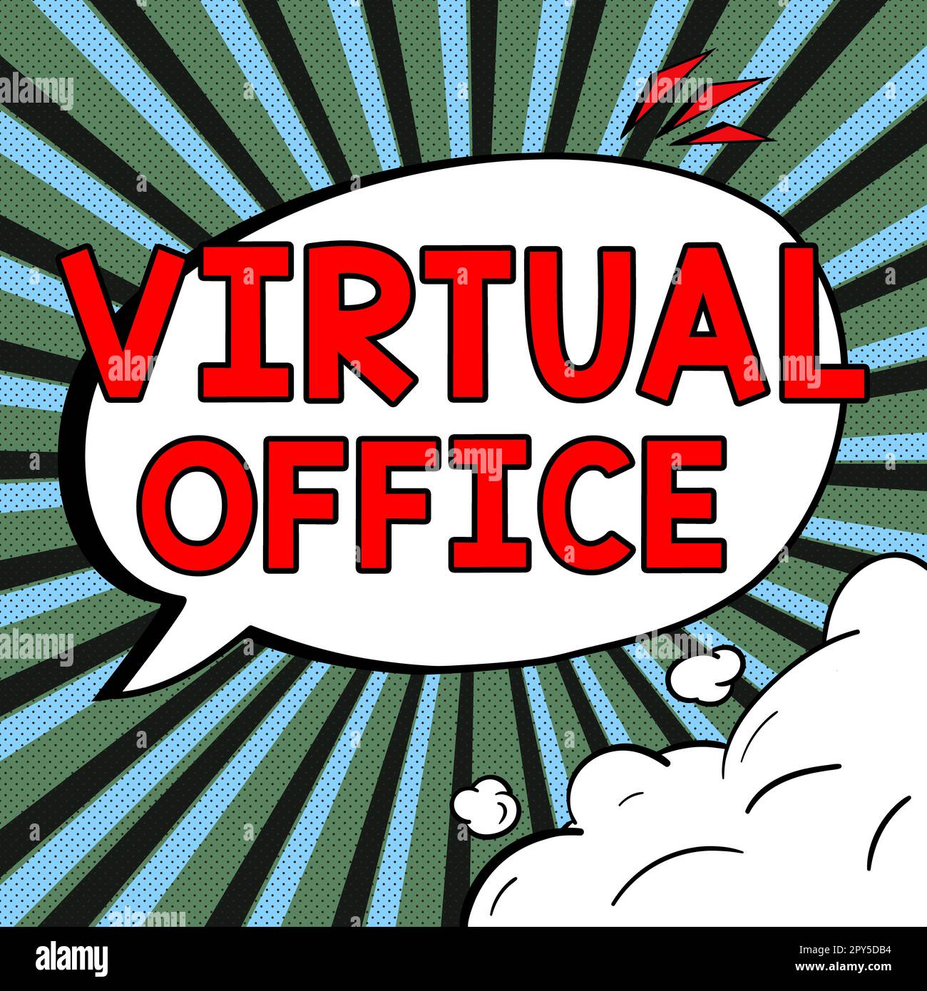 Text showing inspiration Virtual Office. Business idea Mobile work ...