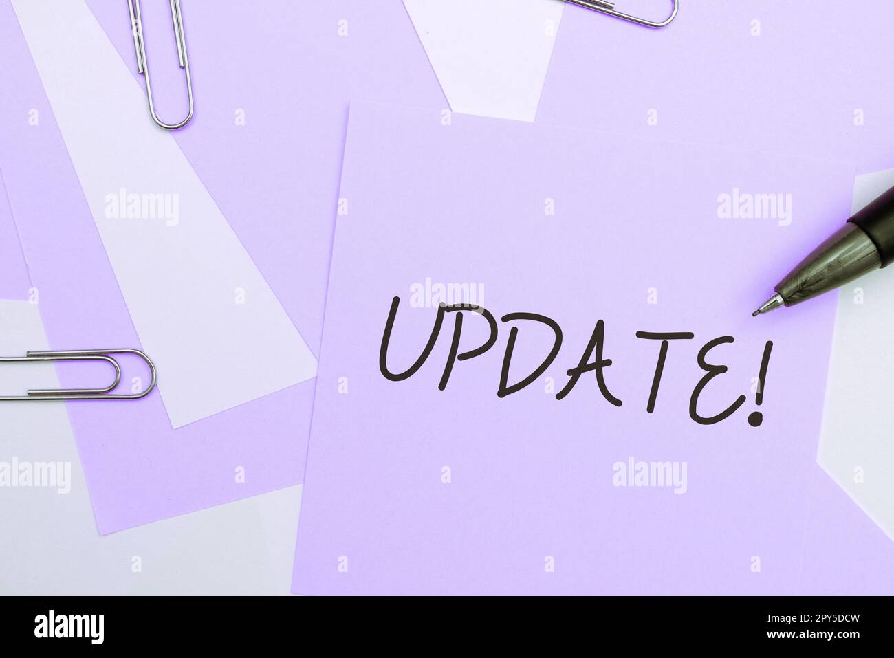 Text sign showing Update. Concept meaning Up to date Make something more modern or updated newer version Stock Photo