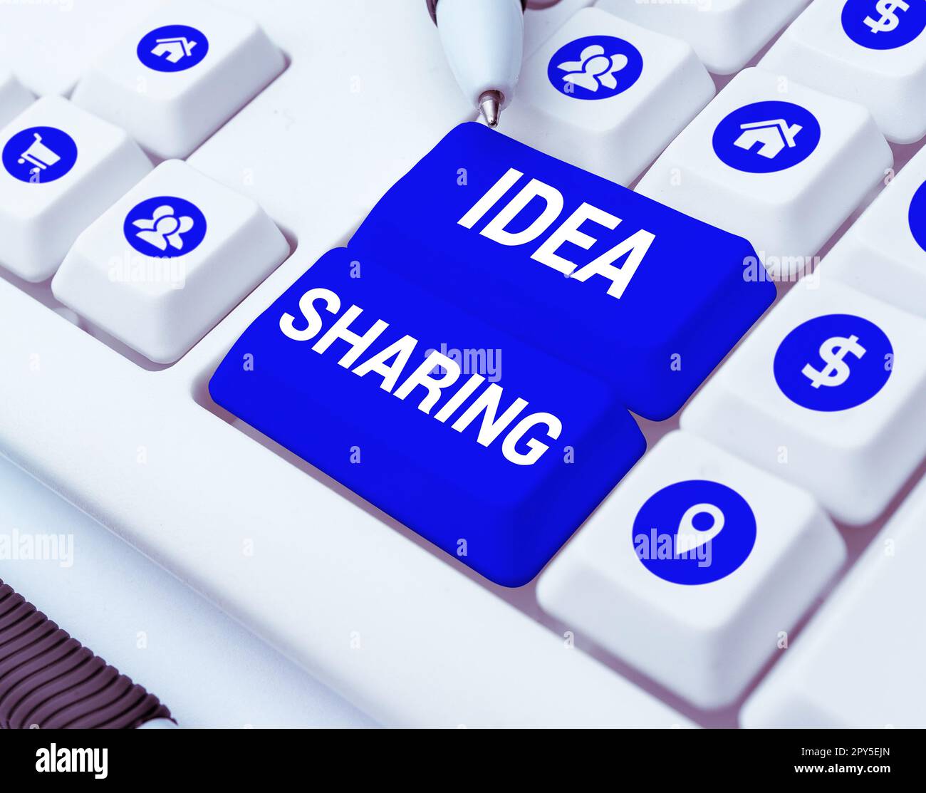 Text caption presenting Idea Sharing. Business idea Startup launch innovation product, creative thinking Stock Photo