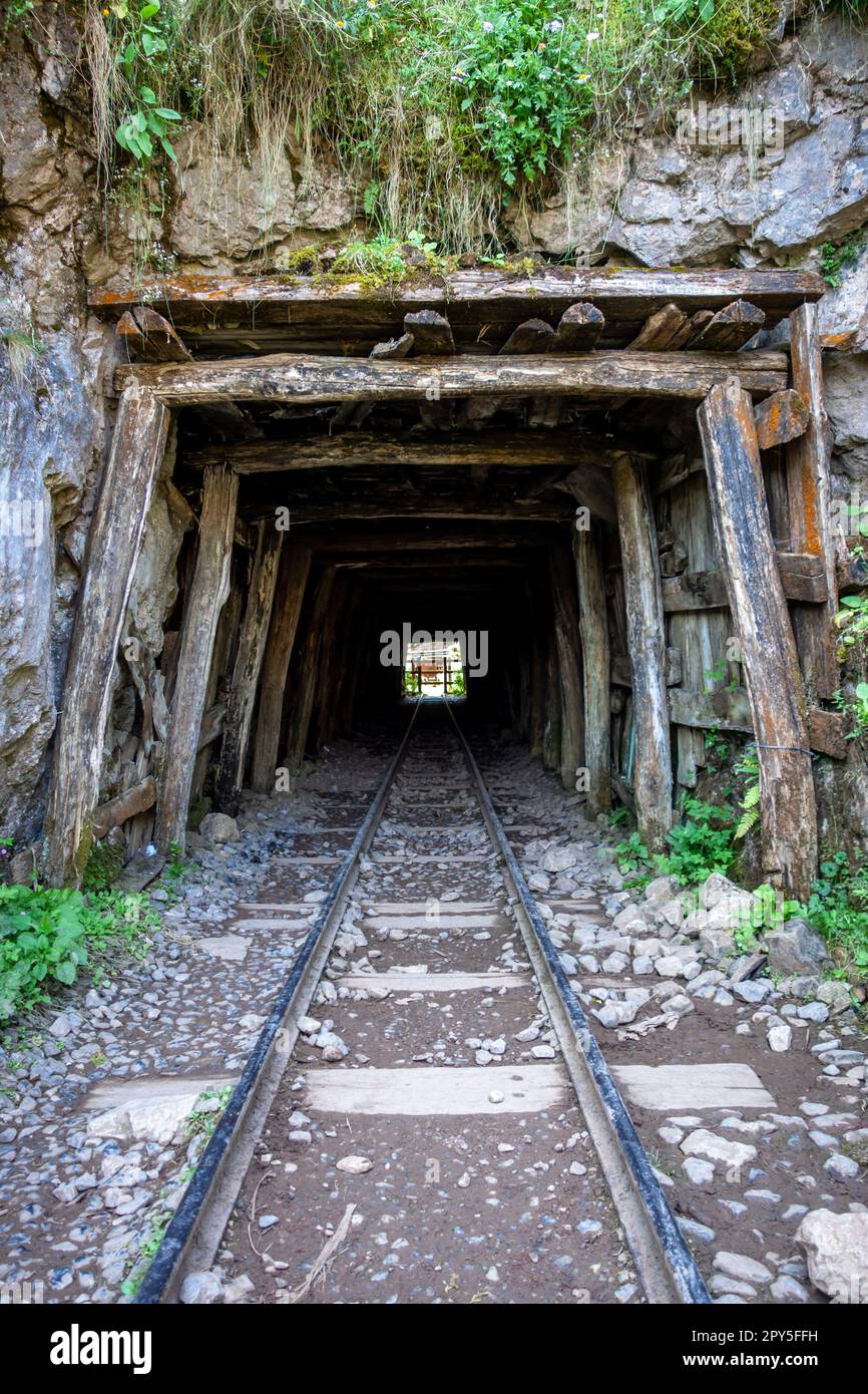 Buferrera mines - Mina de Buferrera - in Picos de Europa, Asturias, Spain Stock Photo