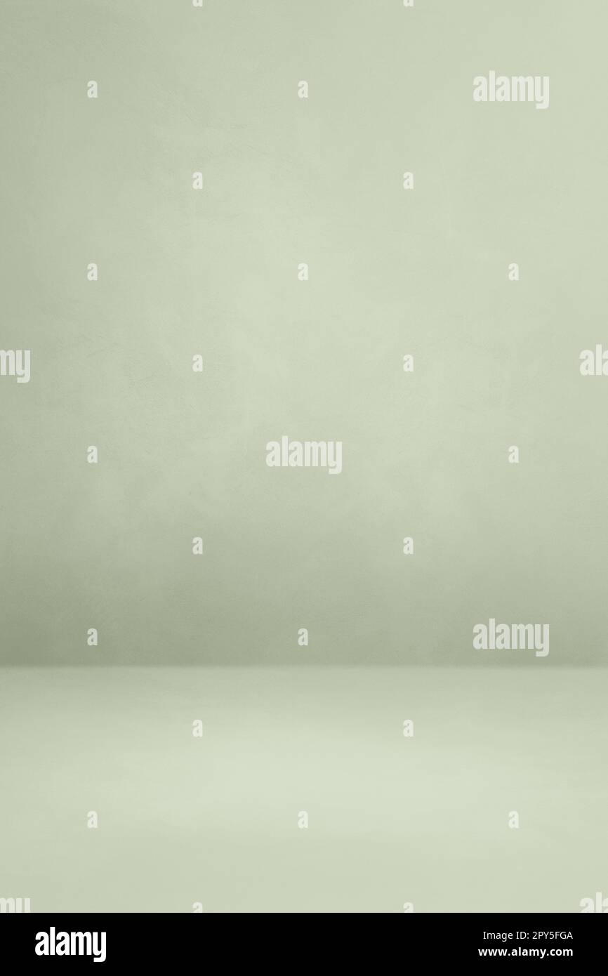 Empty light green concrete interior background Stock Photo