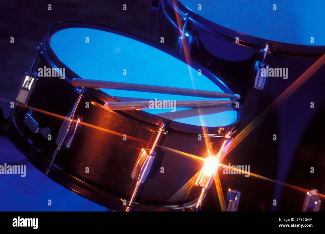 Drums in a night club Stock Photo Alamy