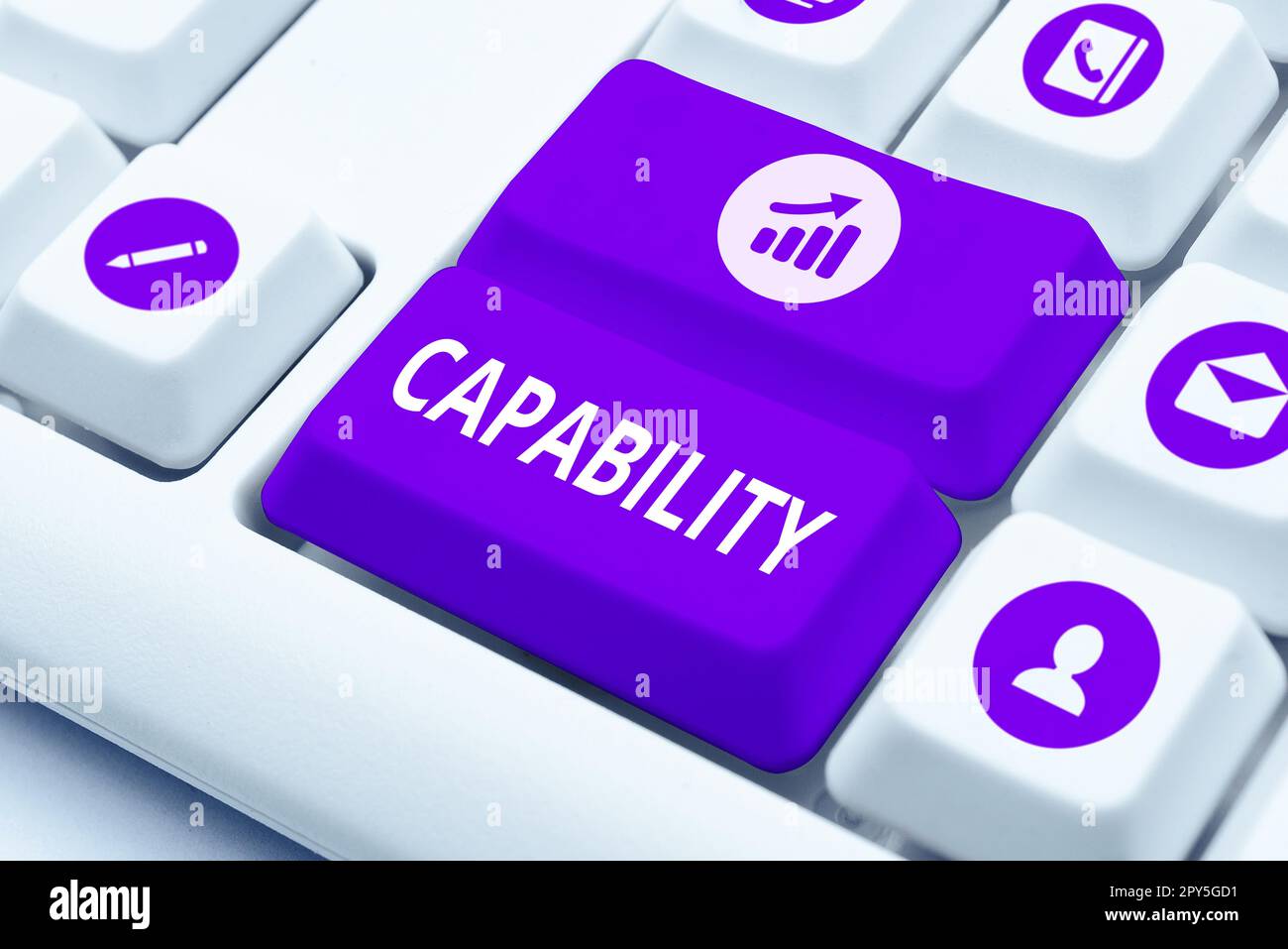 Conceptual display Capability. Business approach the facility or potential for an indicated use or deployment Stock Photo