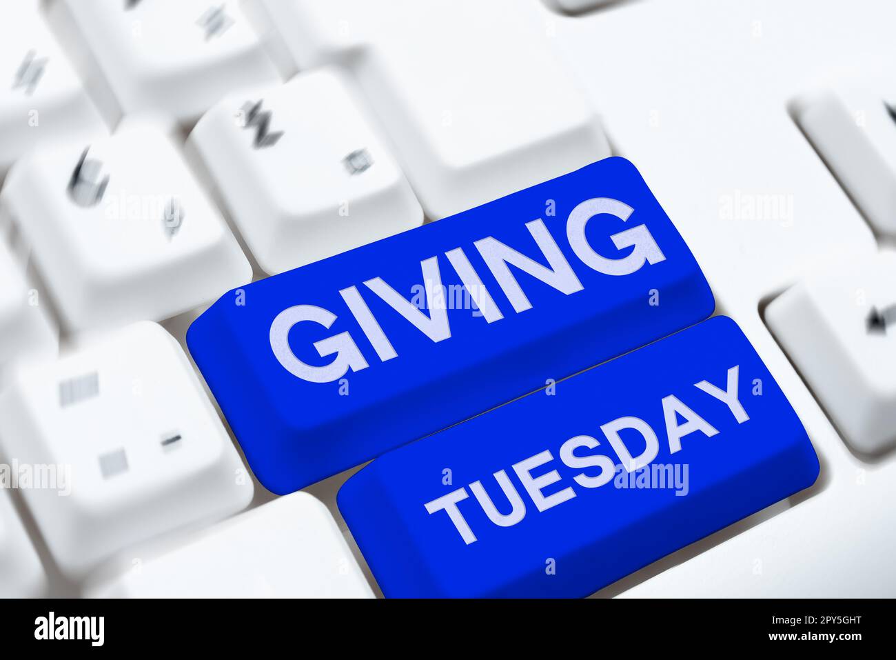 Writing displaying text Giving Tuesday. Concept meaning international day of charitable giving Hashtag activism Stock Photo