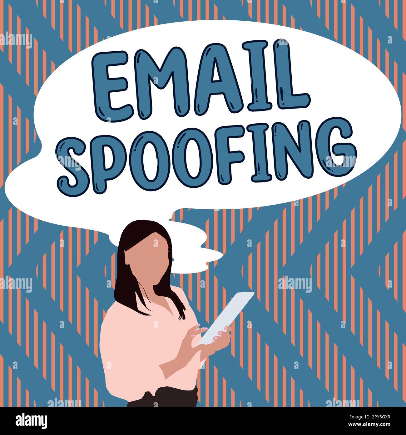 Inspiration showing sign Email Spoofing. Internet Concept secure the access and content of an email account or service Stock Photo
