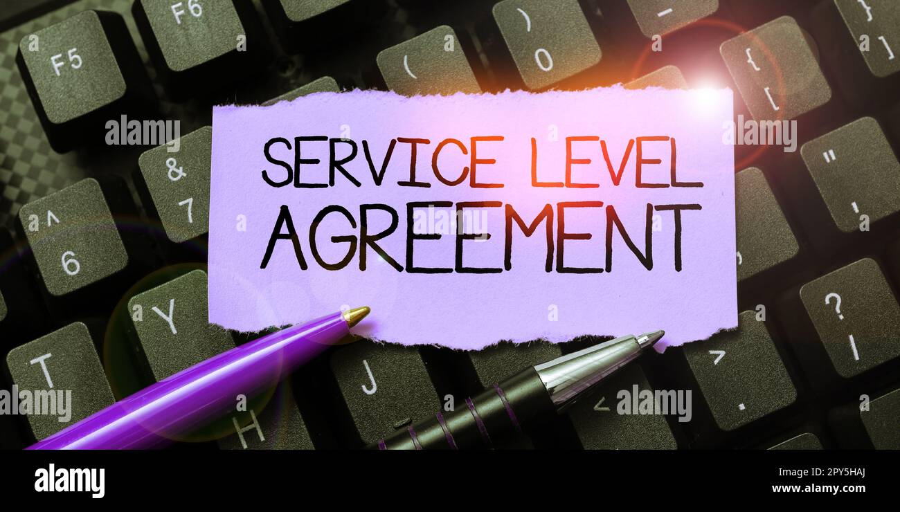 Conceptual caption Service Level Agreement. Concept meaning changing