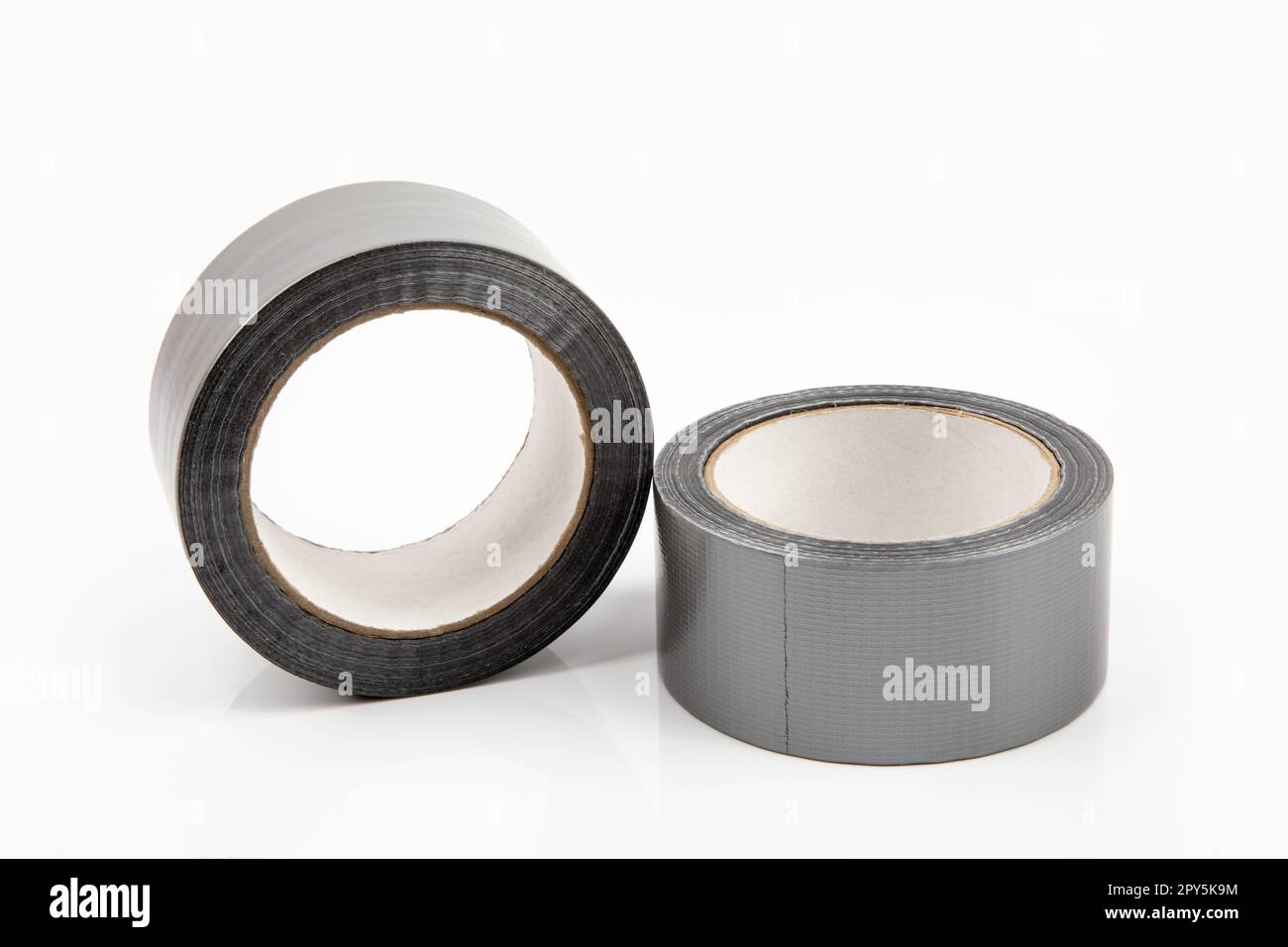 Roll of a dhesive Tape isolated over white background Stock Photo