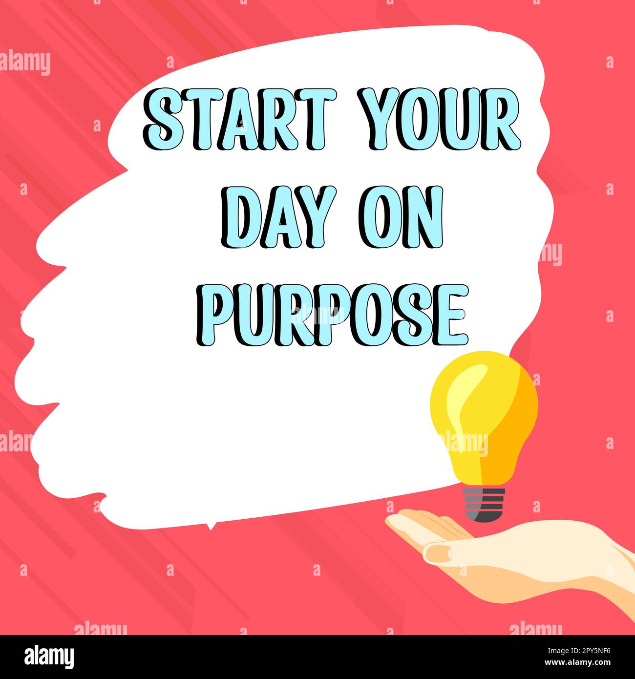 Text showing inspiration Start Your Day On Purpose. Business idea Have clean ideas of what you are going to do Stock Photo