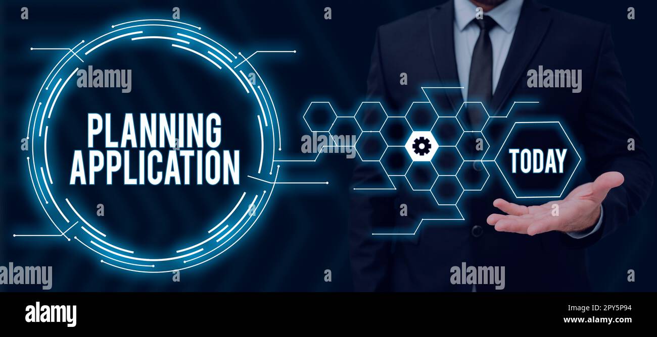 Inspiration showing sign Planning Application. Concept meaning request to a local authority for