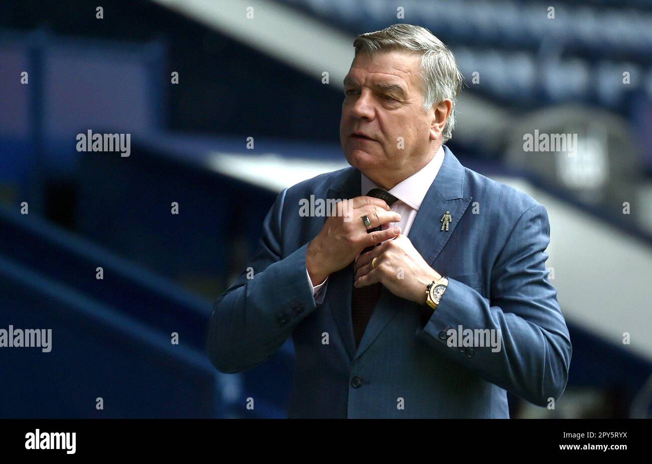 File photo dated 16-05-2021 of Sam Allardyce. Leeds are expected to appoint Sam Allardyce on Wednesday as they bid to avoid relegation from the Premier League. The club will part company with manager Javi Gracia – having already removed director of football Victor Orta – with Allardyce taking over for the run-in. Issue date: Thursday May 4, 2023. Stock Photo