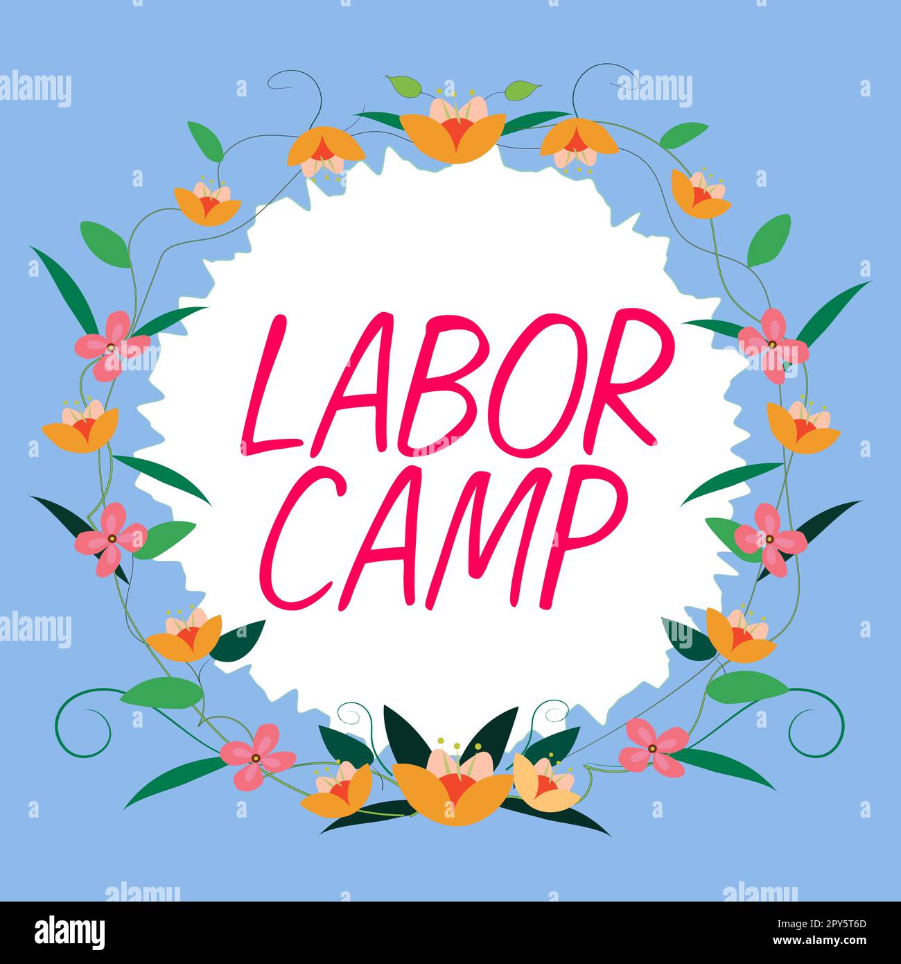 Handwriting text Labor Camp. Word Written on a penal colony where forced labor is performed Stock Photo
