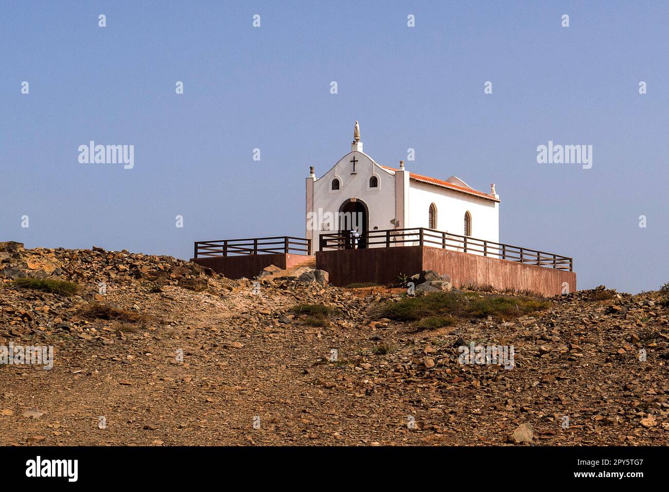 Cape Verde - Boa Vista, Sal Rei - Chapel of Our Lady of Fatima Stock Photo