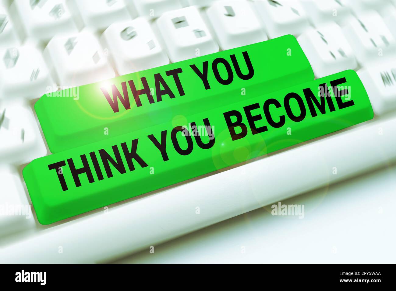 Sign displaying What You Think You Become. Concept meaning being successful and positive in life require good thoughts Stock Photo