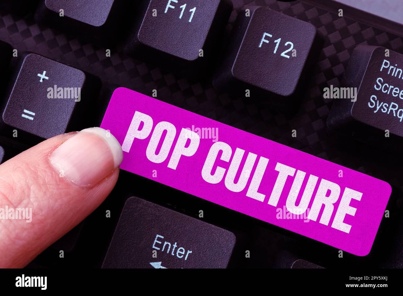 Conceptual display Pop Culture. Word Written on describes the lifestyle and tastes of the majority of mostly younger people Stock Photo