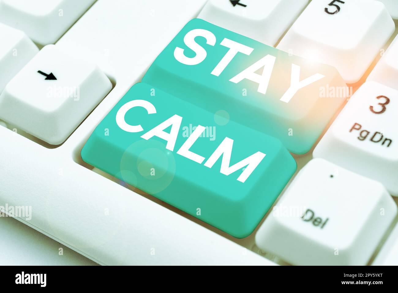 Handwriting text Stay Calm. Concept meaning Maintain in a state of
