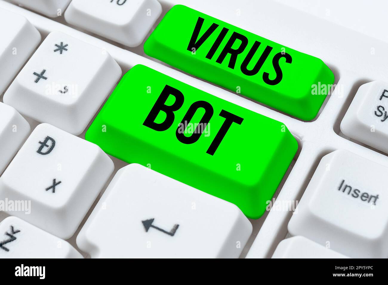 Sign displaying Virus Bot. Conceptual photo malicious self-propagating malware designed to infect a host Stock Photo