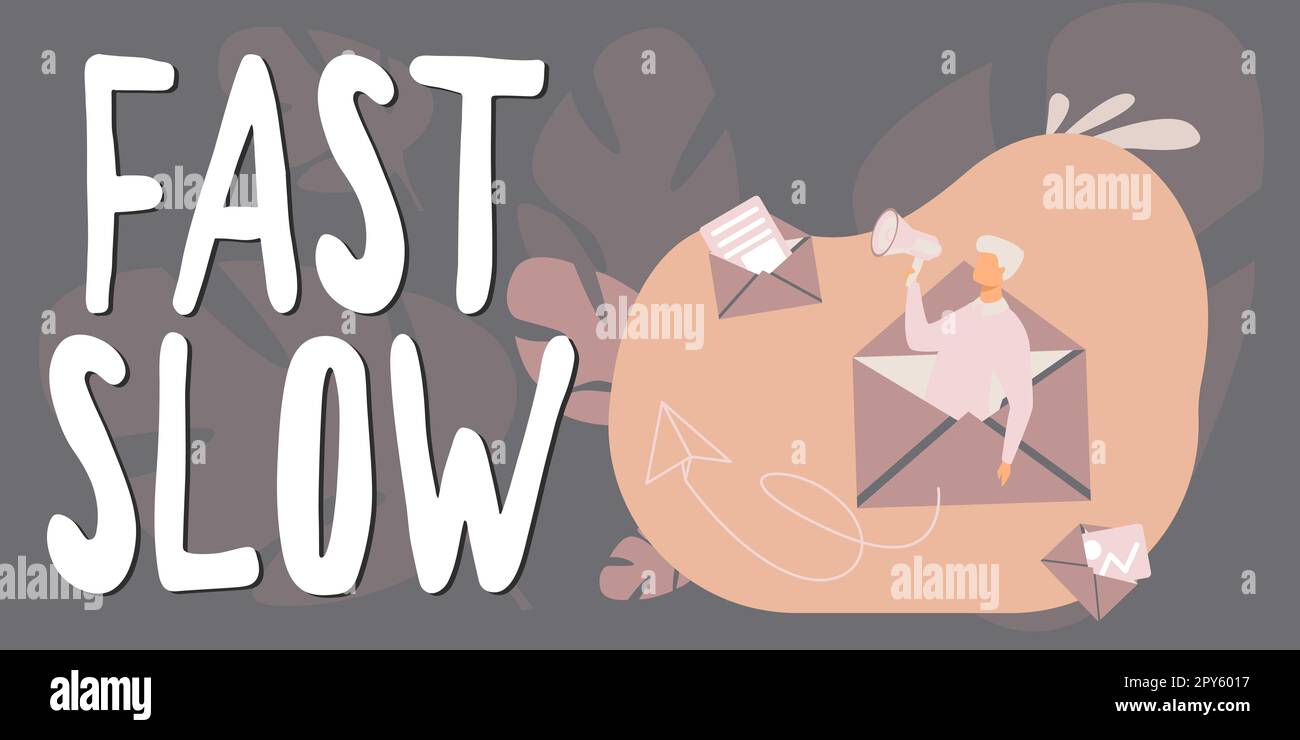 Fast slow sign hi-res stock photography and images - Alamy