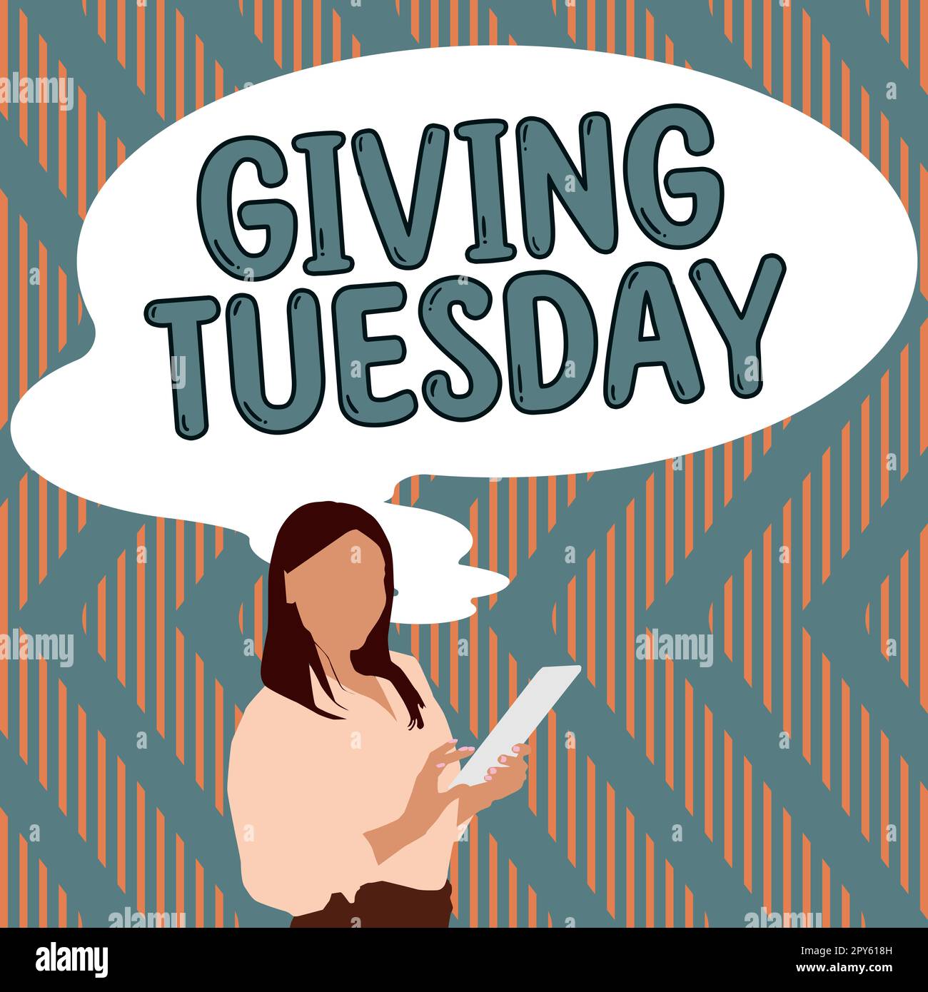 Text showing inspiration Giving Tuesday. Internet Concept international day of charitable giving Hashtag activism Stock Photo