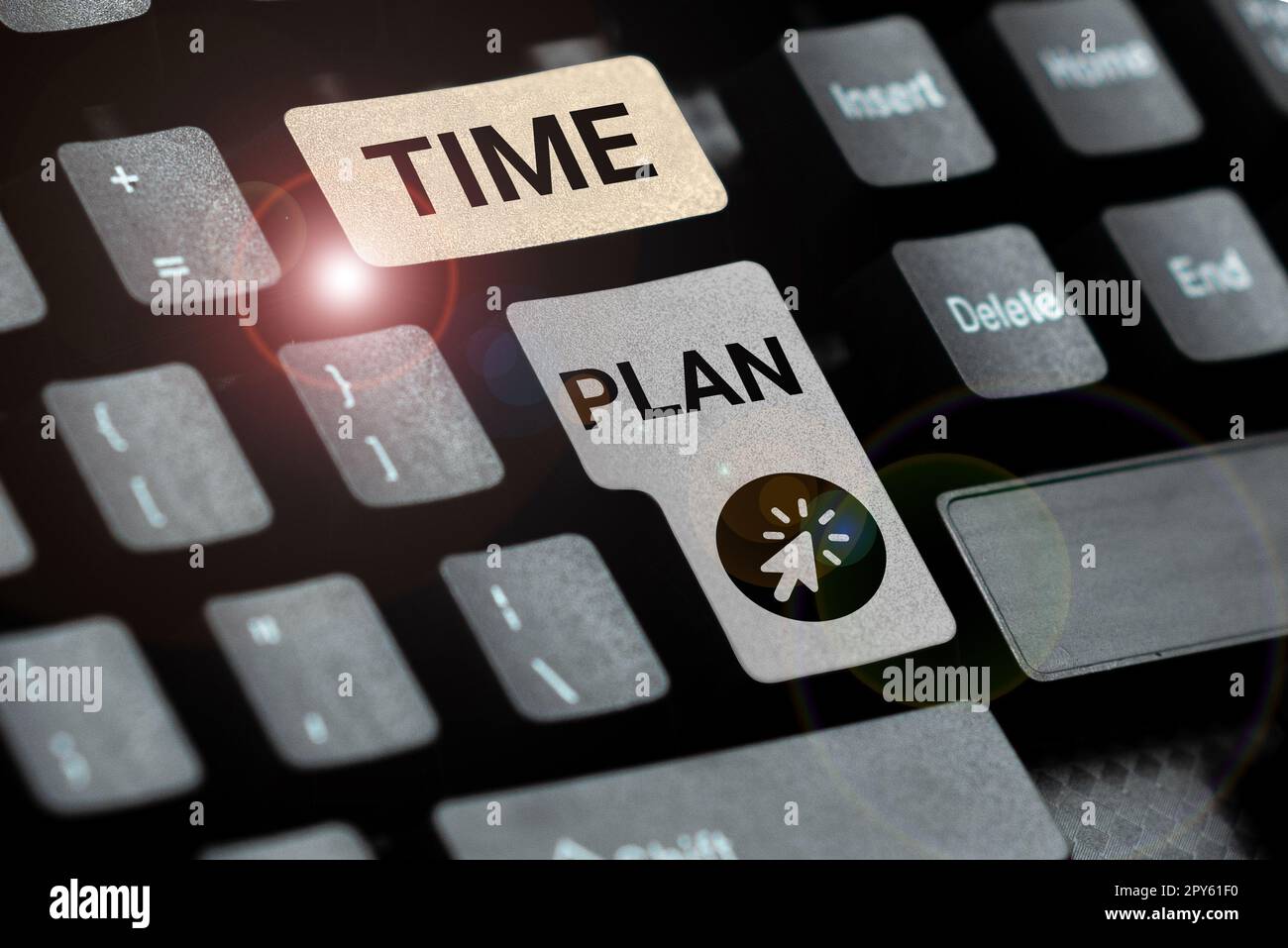 Conceptual display Time Plan. Word Written on a system for paying for ...
