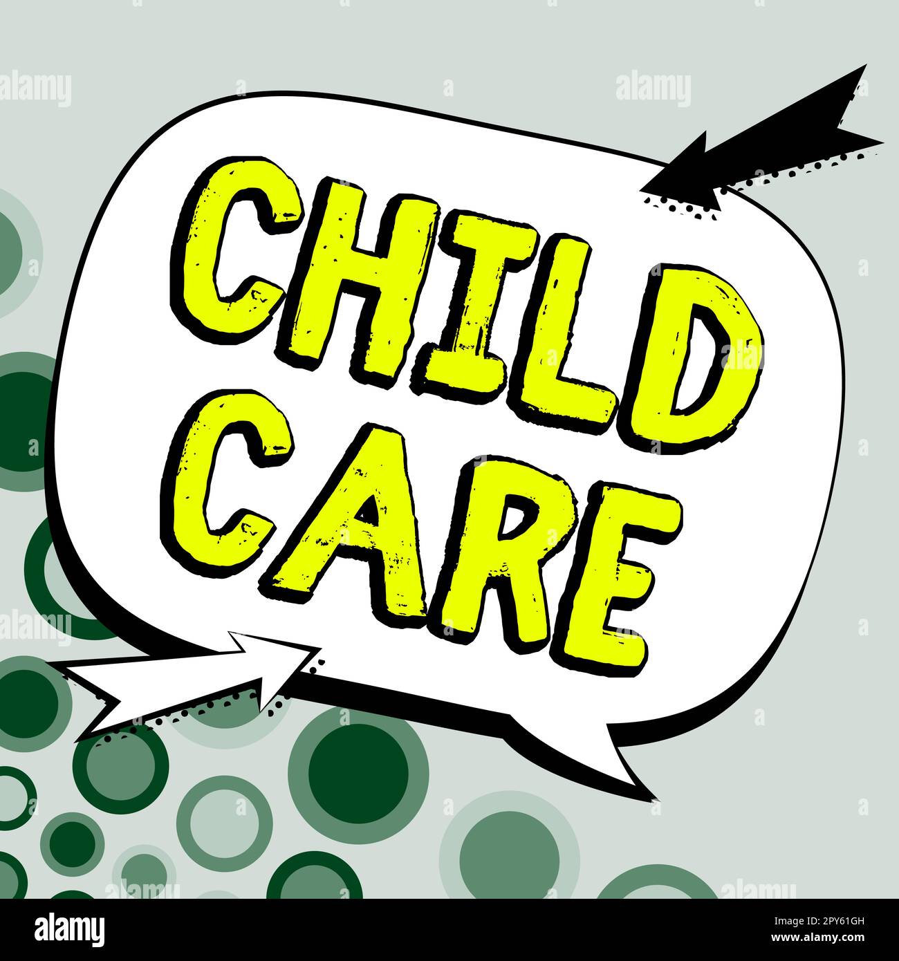 Conceptual caption Child Care. Business showcase a care of children