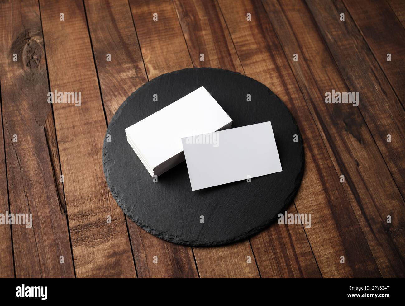 Blank business cards Stock Photo