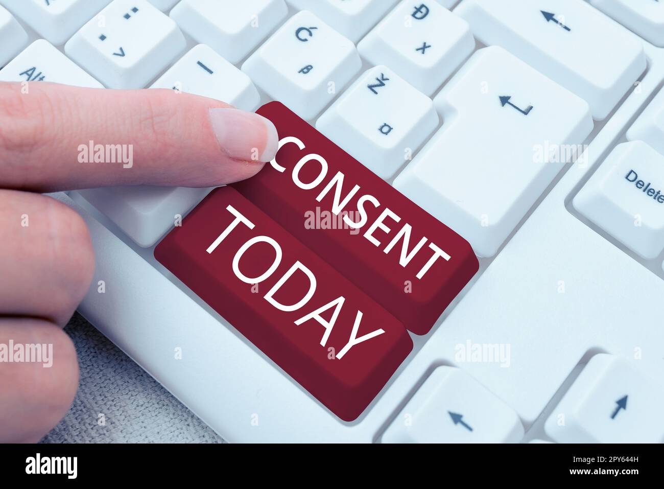 Conceptual display Consent. Word for general agreement about particular subject event or action Stock Photo