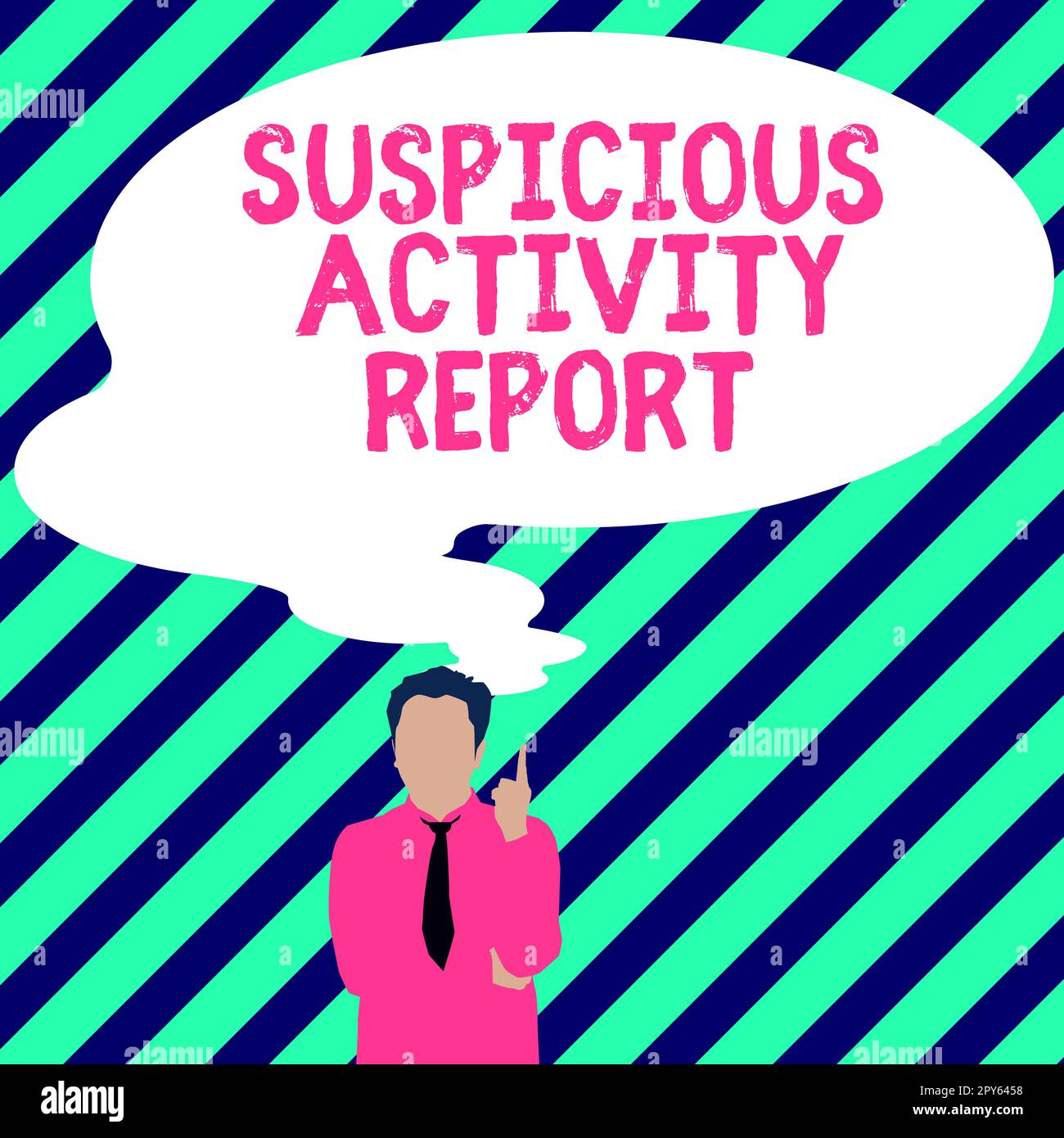 Conceptual display Suspicious Activity Report. Word for account or