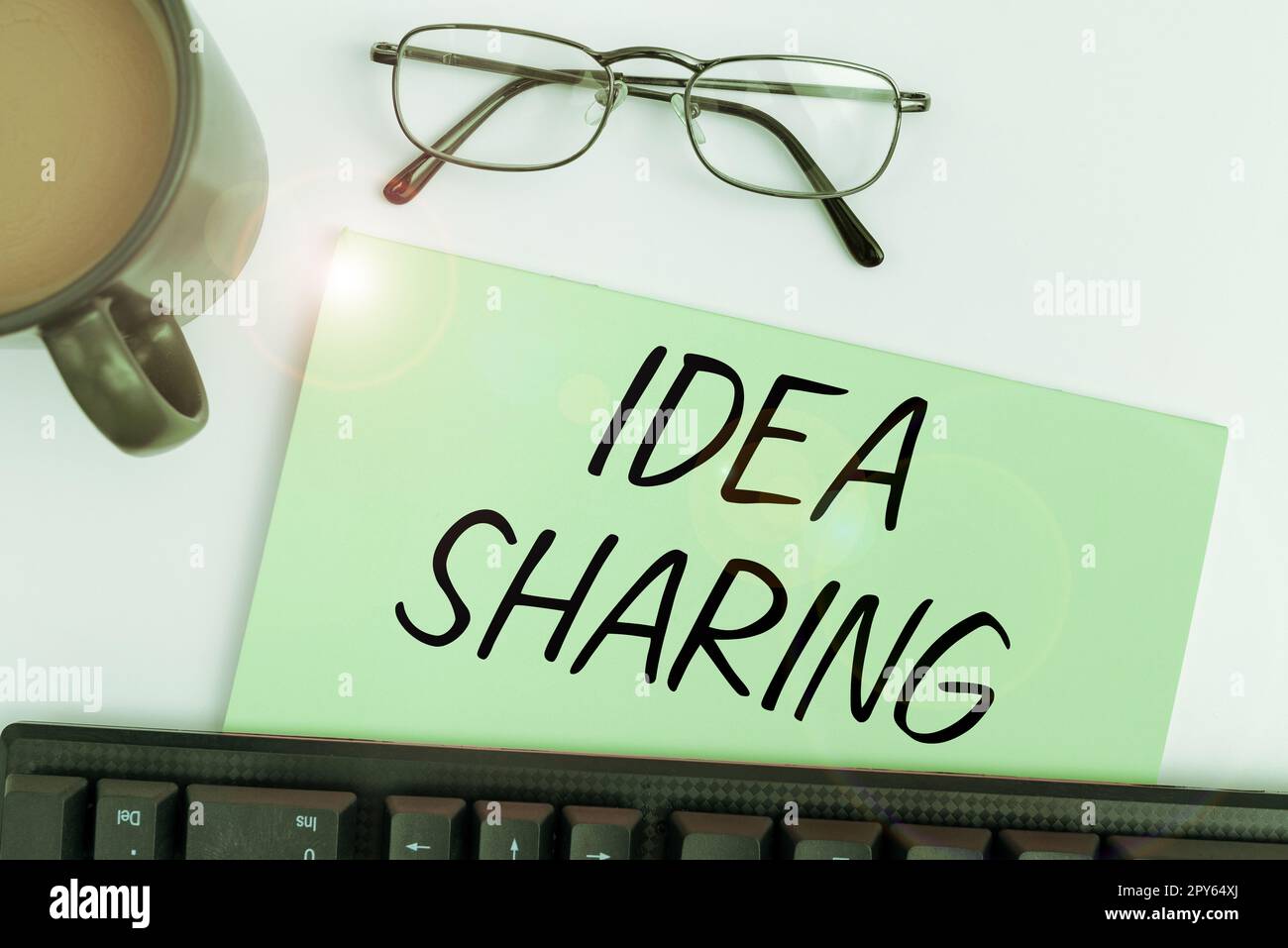 Conceptual display Idea Sharing. Concept meaning Startup launch innovation product, creative thinking Stock Photo
