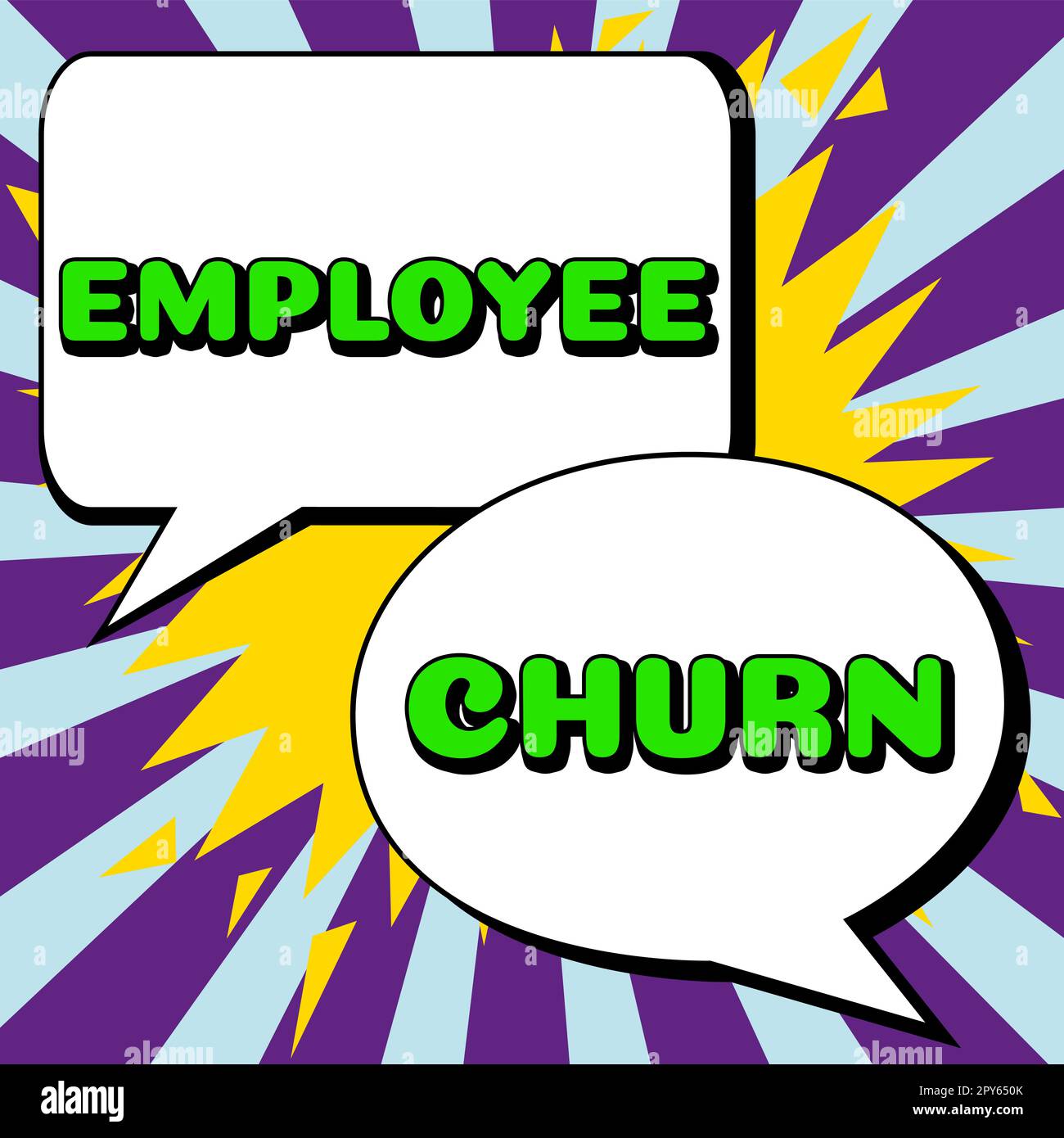 Handwriting text Employee Churn. Business showcase rate of change of ...