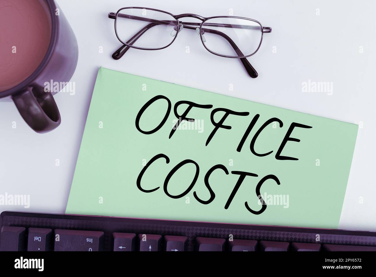 Amount Office Text showing inspiration Office Costs. Business idea amount of money ...