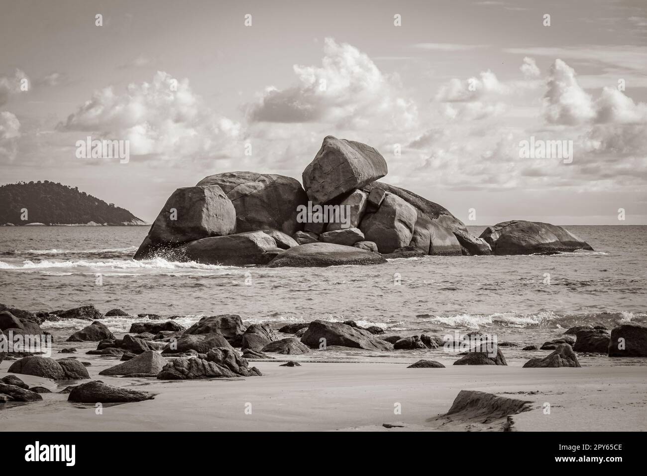 Amazing rock formations boulders Ilha Grande Santo Antonio Beach Brazil ...