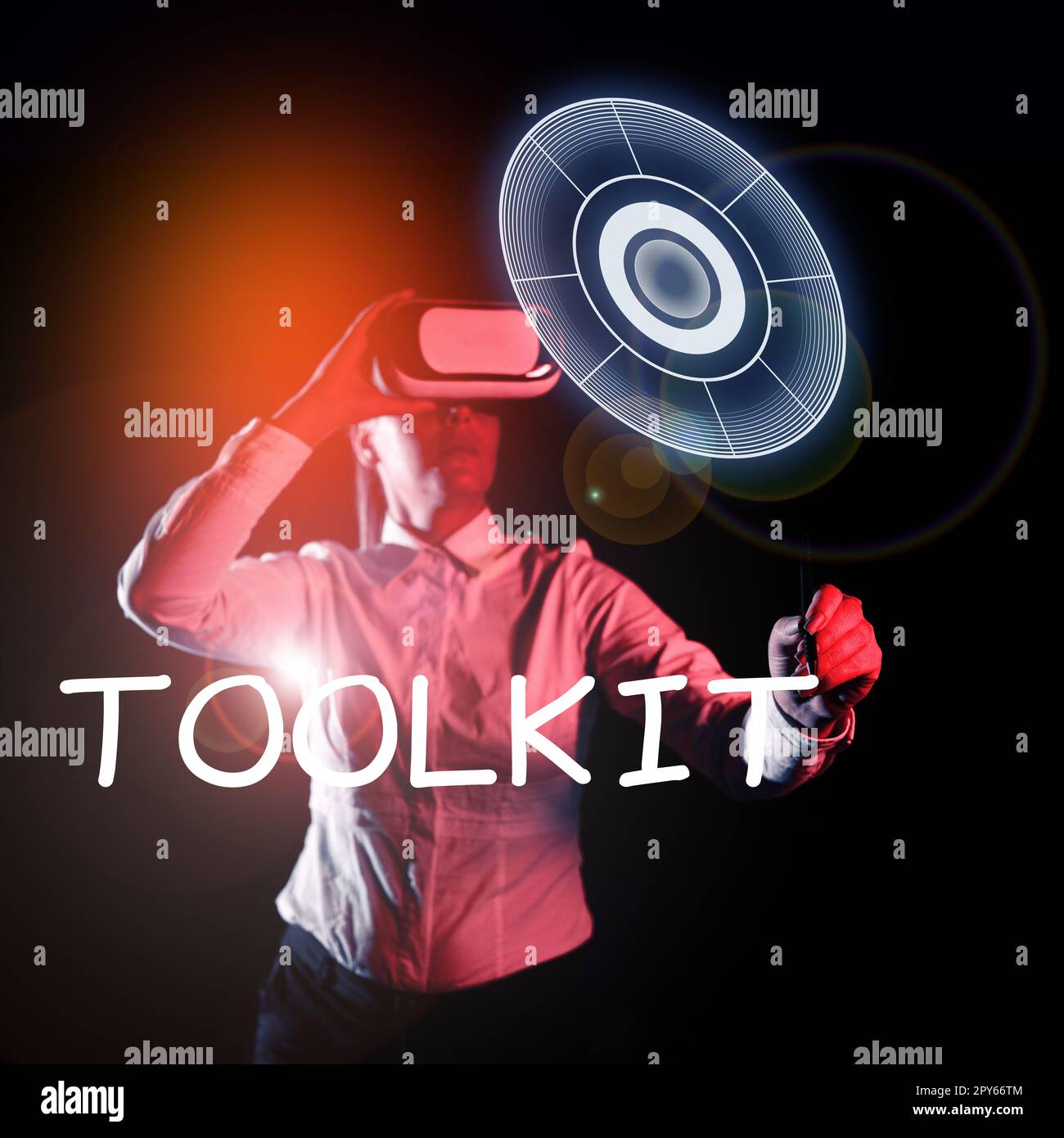 Conceptual display Toolkit, Business showcase set of tools kept in a