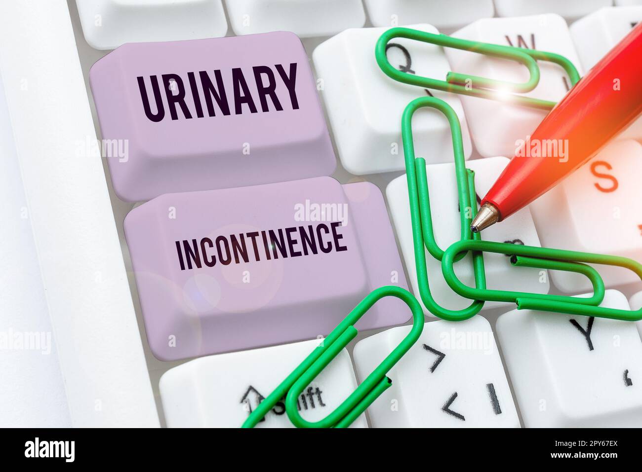 Conceptual display Urinary Incontinence, Business overview uncontrolled