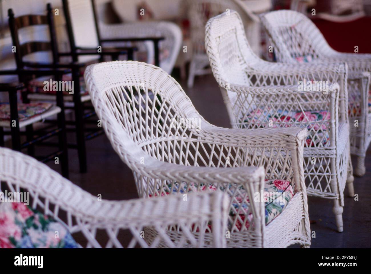 Wicker Chairs Stock Photo