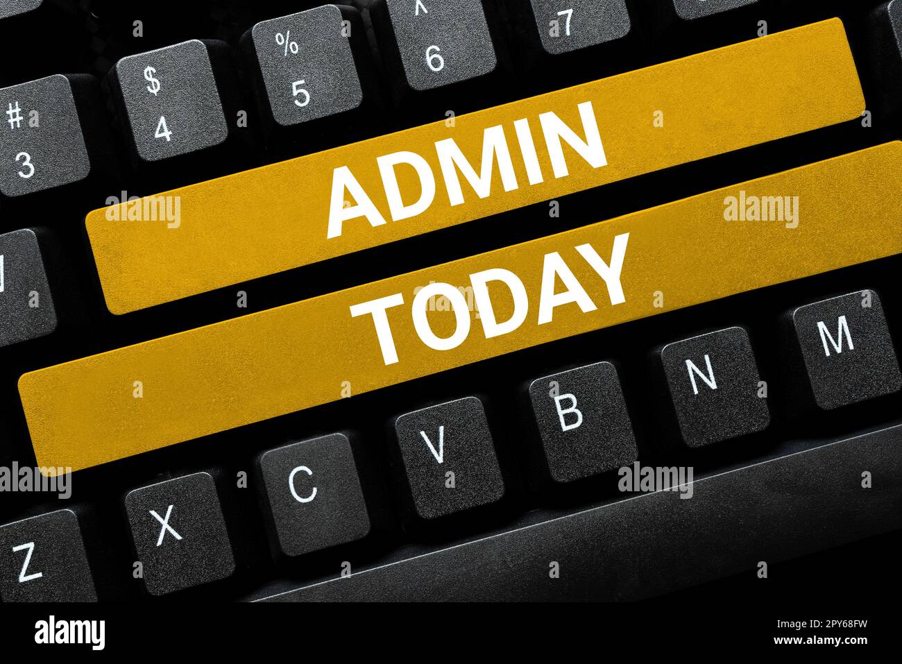 Text sign showing Admin. Concept meaning Officials in executive branch of government People responsible Stock Photo