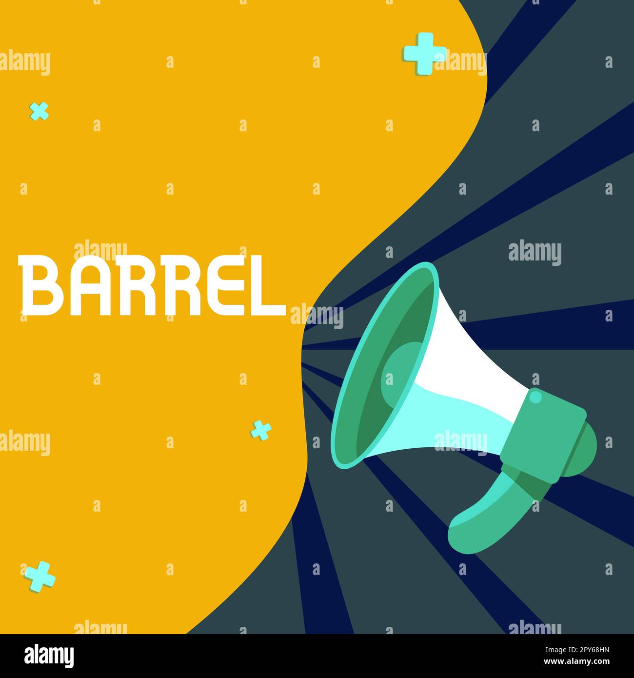 Conceptual caption Barrel. Conceptual photo cylindrical container