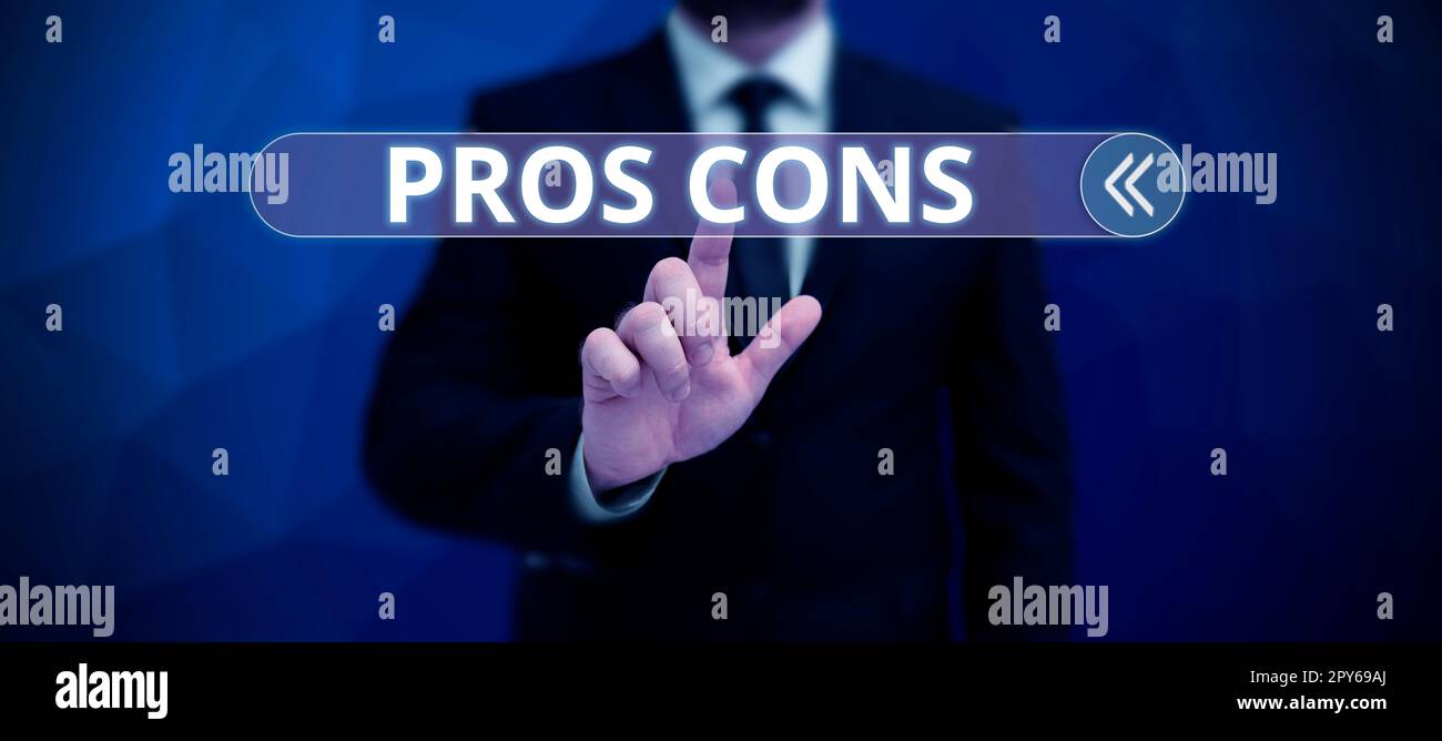 Handwriting text Pros Cons. Conceptual photo The favorable and ...