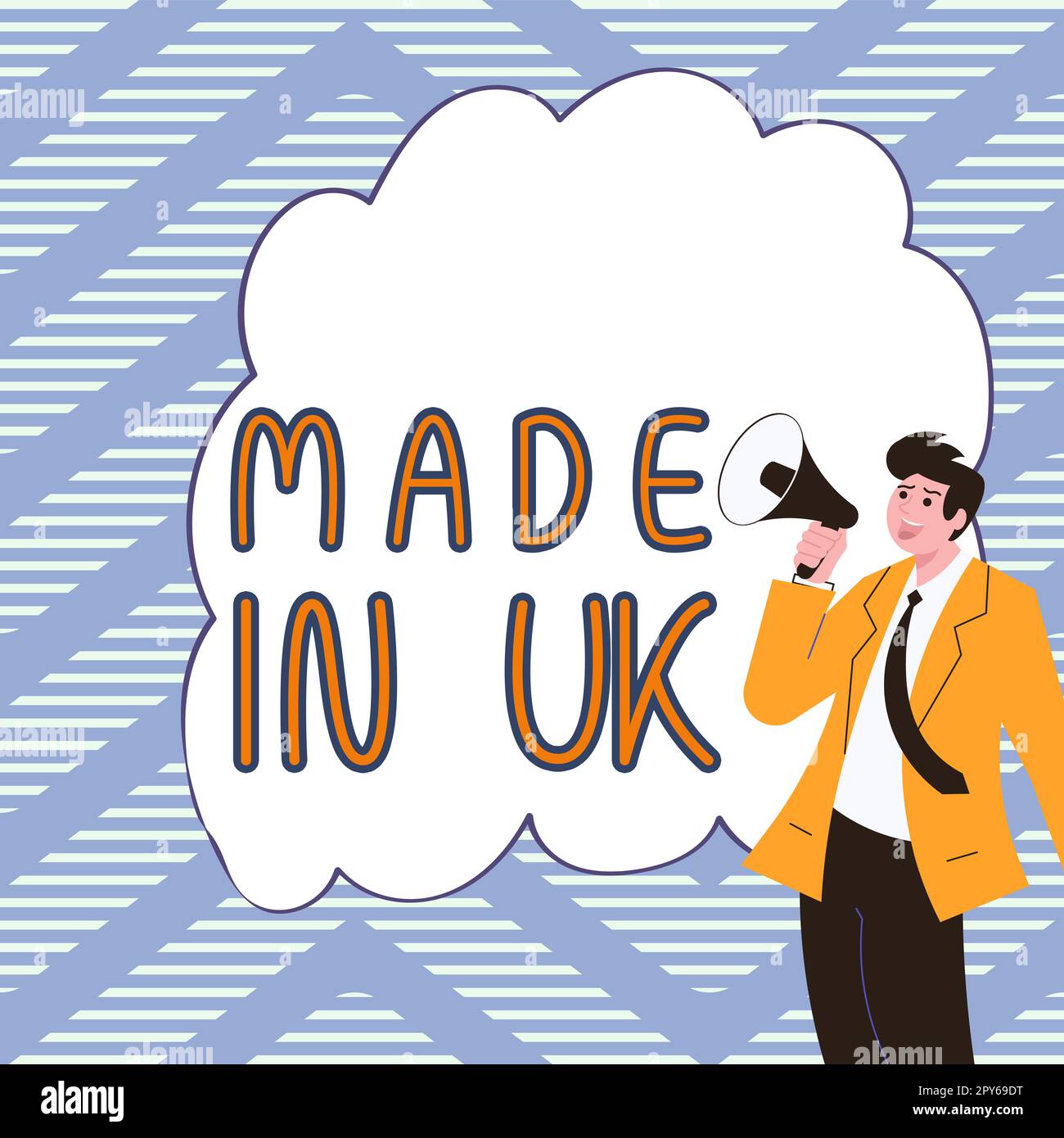 Hand writing sign Made In Uk. Business overview Something manufactured