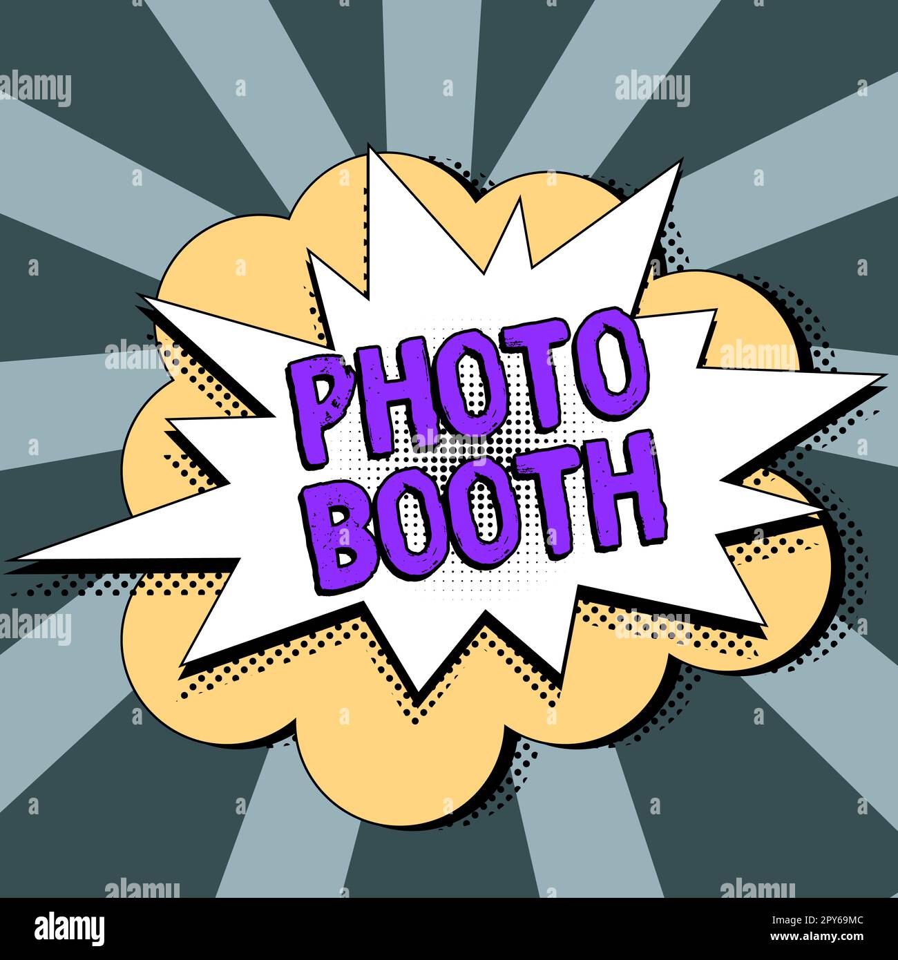 Writing displaying text Photo Booth. Conceptual photo form of photo sharing and publishing in the format of a blog Stock Photo