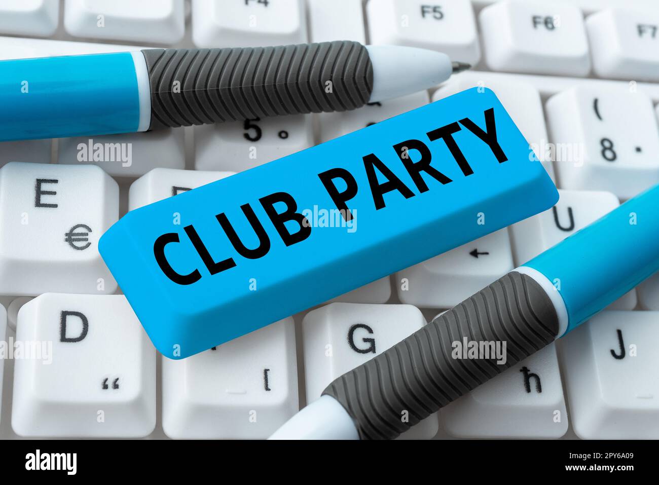 Sign Displaying Club Party Word For Social Gathering In A Place That Is Informal And Can Have 